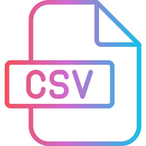 Csv Generic gradient outline icon