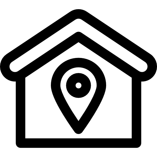 lokalizacja Basic Rounded Lineal ikona