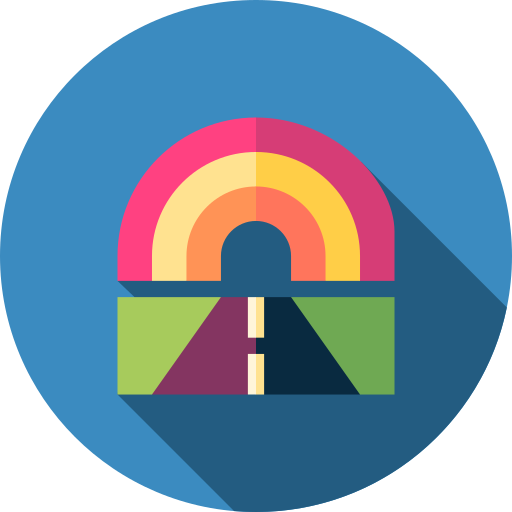 Rainbow Flat Circular Flat icon