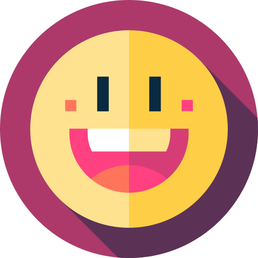 Happy Flat Circular Flat icon