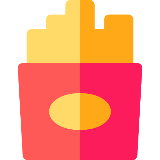 Fries Basic Rounded Flat icon