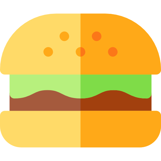 Hamburguer Basic Rounded Flat icon