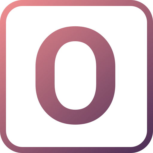 buchstabe o Generic gradient outline icon