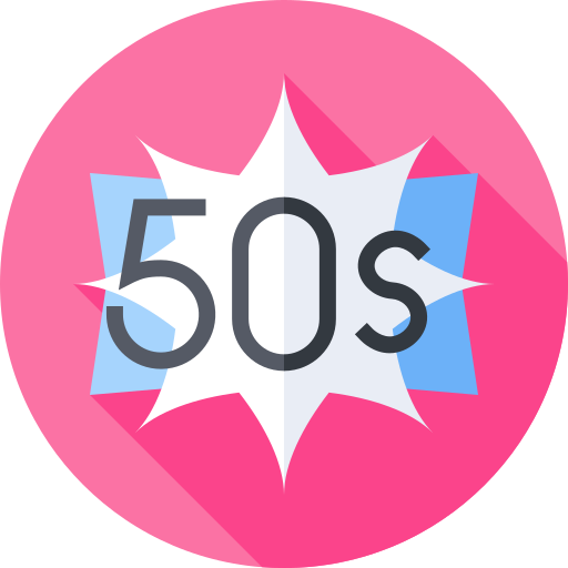 50s Flat Circular Flat icon