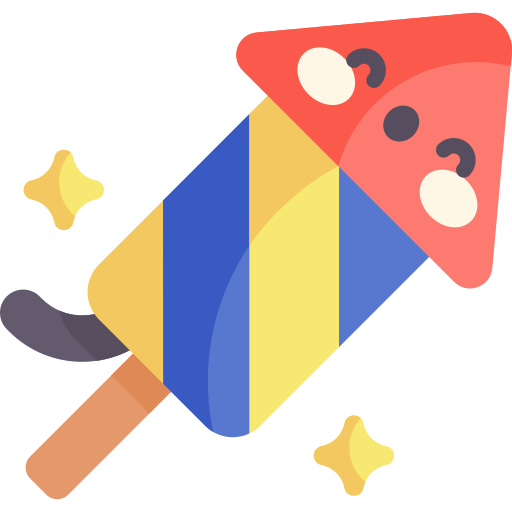 feuerwerk Kawaii Flat icon