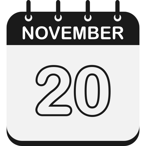 20. november Generic color fill icon