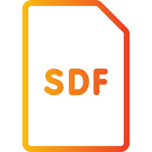 file sdf Generic gradient outline icona