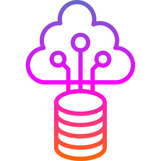 dados na nuvem Generic gradient outline Ícone