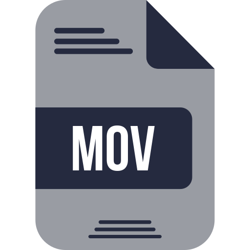 MOV File Generic color fill icon