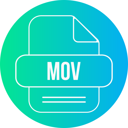 MOV File Generic gradient fill icon