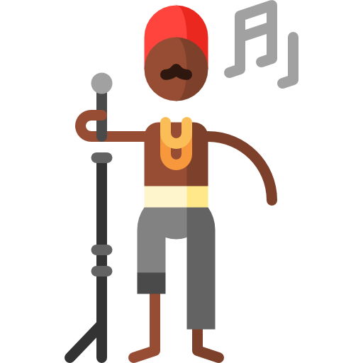 Rapper Puppet Characters Flat icon