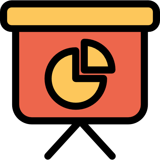 파이 차트 Kiranshastry Lineal Color Orange icon