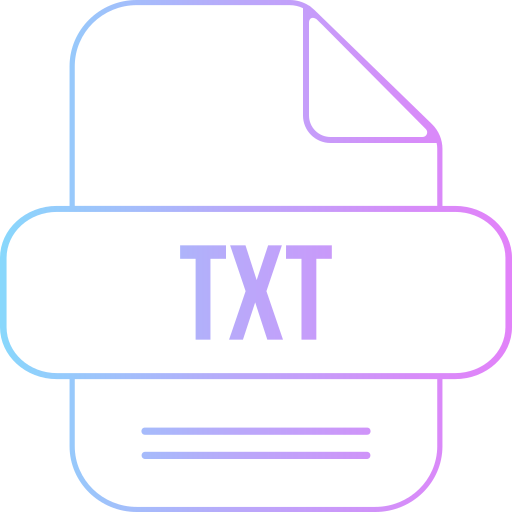 txt 파일 Generic gradient outline icon