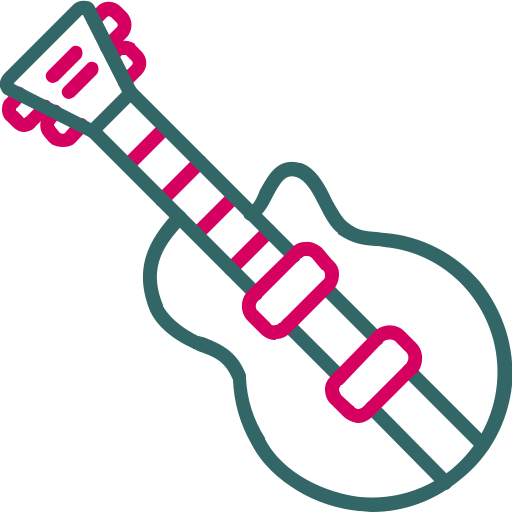 gitara Generic color outline ikona