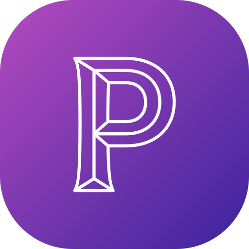 buchstabe p. Generic gradient fill icon