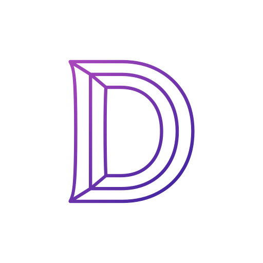 buchstabe d. Generic gradient outline icon