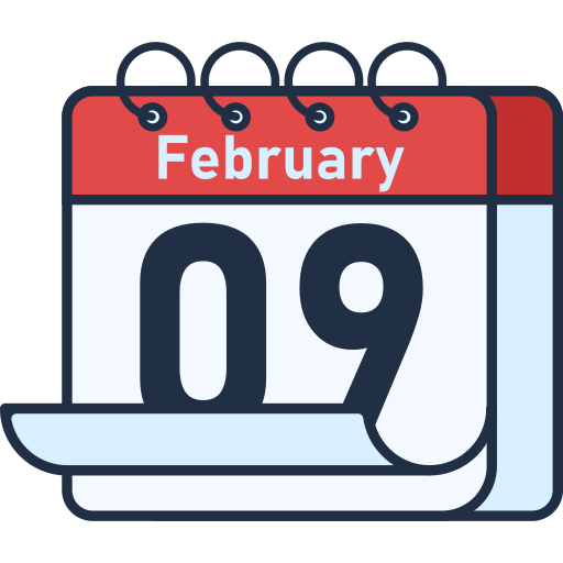 February Generic color lineal-color icon