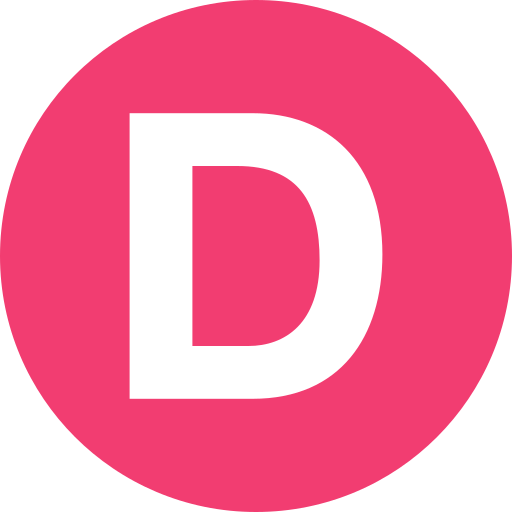 Letter D Generic color fill icon