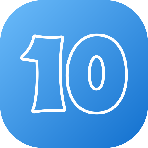 Number 10 Generic gradient fill icon