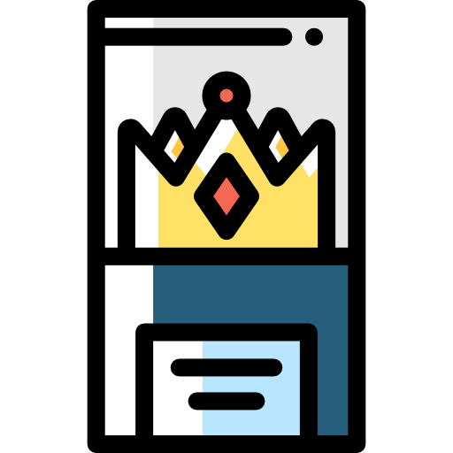 Crown Detailed Rounded Color Omission icon