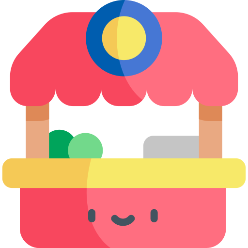 Market Kawaii Flat icon