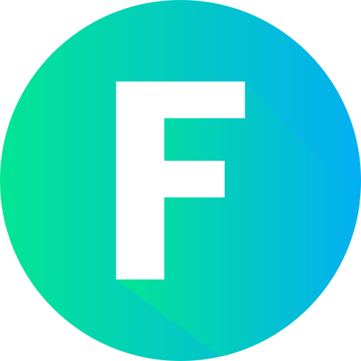 文字f Generic gradient fill icon