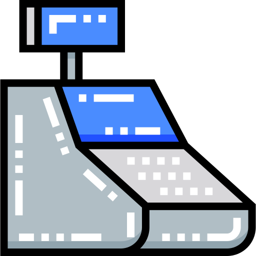 registratore di cassa Detailed Straight Lineal color icona