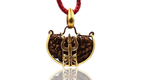 Ek Mukhi  One Faced Trishul Rudraksha - Lab Certified