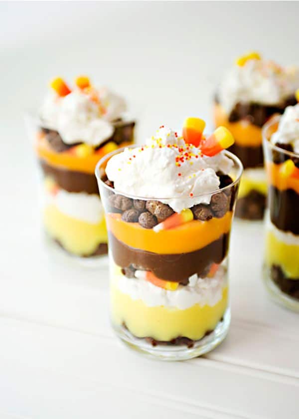 candy corn parfait