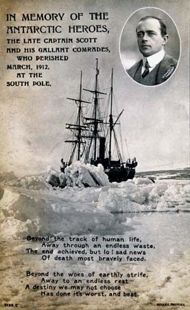 postcard; Scott, Robert Falcon