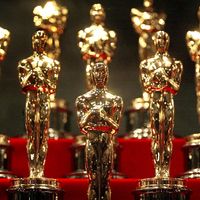 The 50 Oscar statuettes to be awarded Feb. 29, 2004 at the 76th Academy Awards ceremony were on display Jan. 23, 2004 at the Museum of Science and Industry in Chicago, Illinois. The statuettes are made in Chicago by R.S. Owens and Company. The Oscars