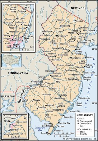 map of New Jersey