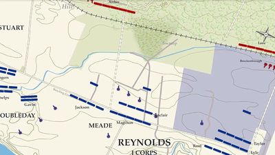 See an animated map on the defeat of the Union army at the Battle of Fredericksburg during the American Civil War