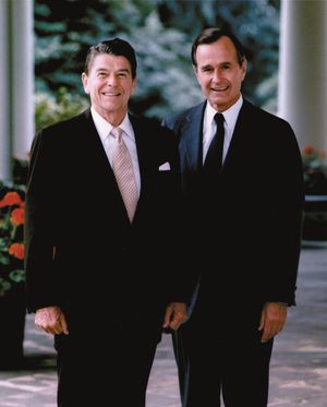 Ronald Reagan and George H.W. Bush