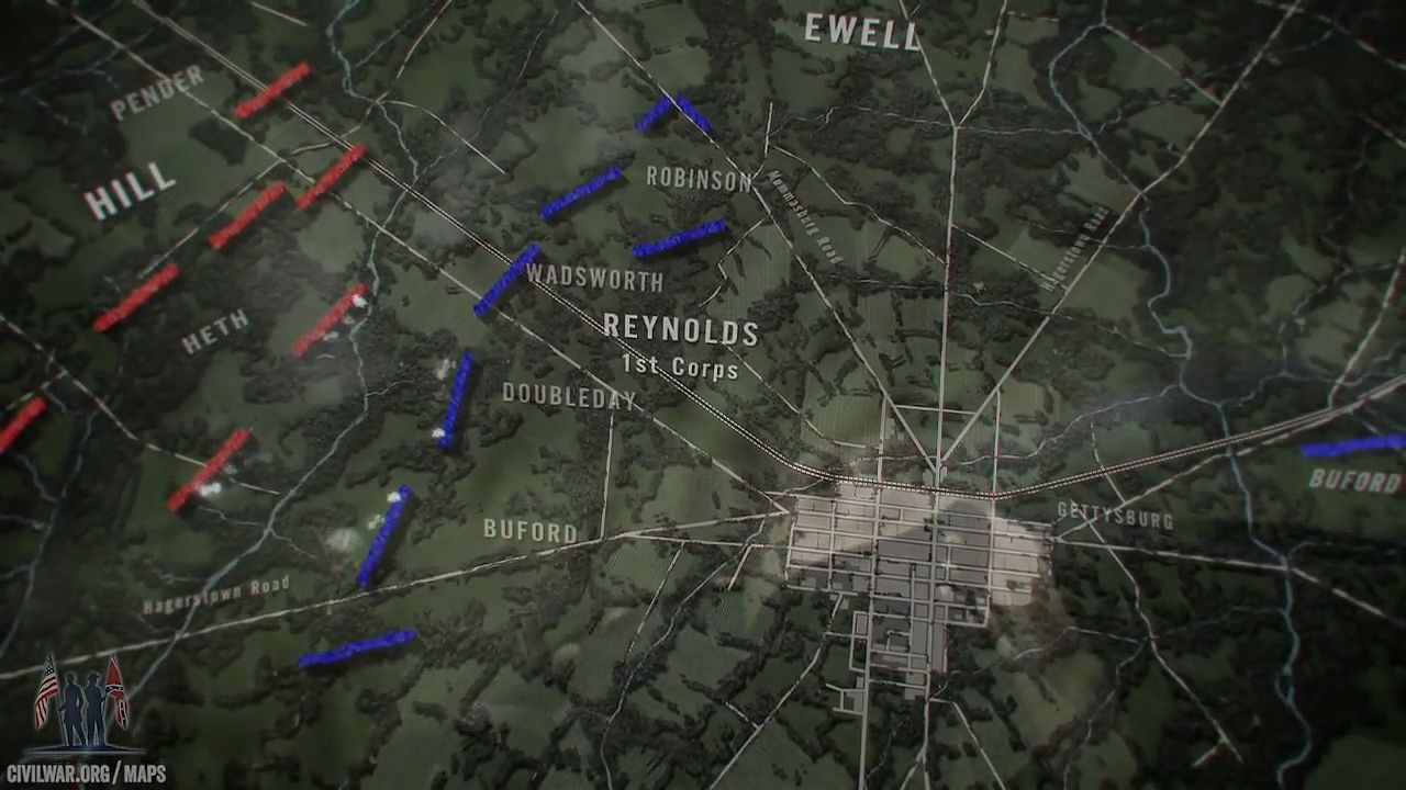 Use this animated map to learn about the Battle of Gettysburg