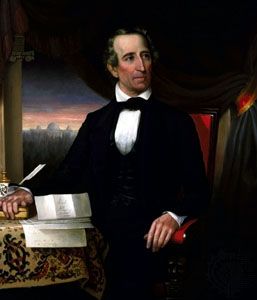 John Tyler, oil painting by Hart, c. 1841–45; in the Library of Virginia, Richmond, Virginia, U.S.