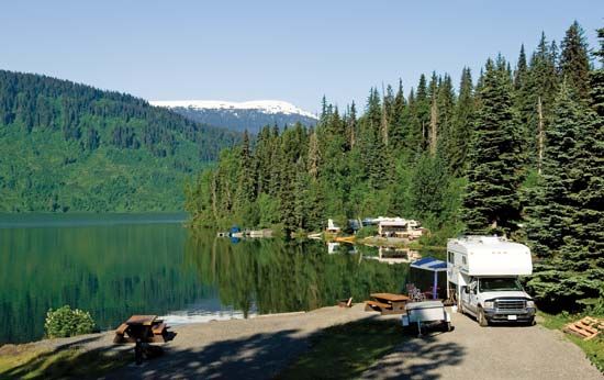 Recreational vehicle (RV) park in Alaska.