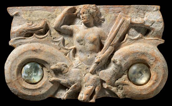 relief sculpture of Scylla