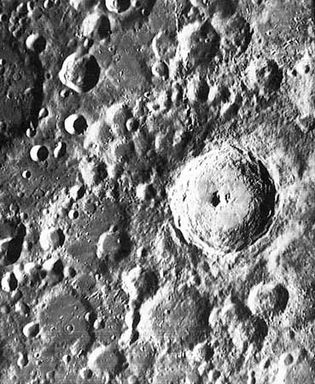 the crater Tycho on the moon