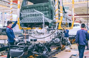 assembly line: automobile production