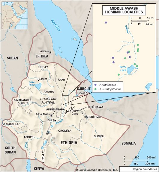 hominin fossil sites in Ethiopia