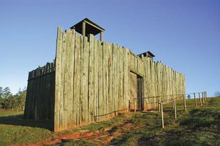 Replica of Camp Sumter, Andersonville National Historic Site, Georgia.