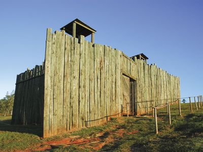 Replica of Camp Sumter, Andersonville National Historic Site, Georgia.