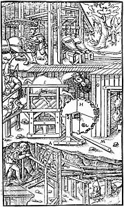 three methods of ventilating a mine, 1556