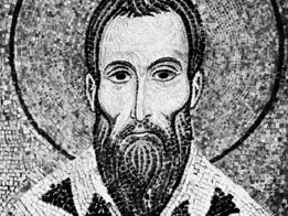 St. Basil, detail of a mosaic, 12th century; in the Palatine Chapel, Palermo, Sicily, Italy.