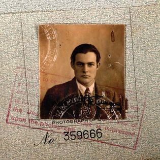 Hemingway's passport photo