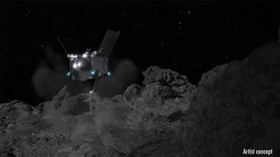 OSIRIS-REx collecting Bennu sample