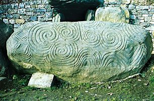 carved entrance stone