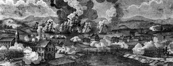 Battle of Plattsburg, War of 1812England's troubles with Napoleon caused it to impress American merchant sailors for naval service against France. England was also pressing on America's western frontier. In response, America declared war on June 18, 1812. Thomas Macdonough was in command of the decisive American naval victory near Plattsburg on Lake Champlain.