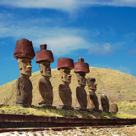 Easter Island moai with pukao